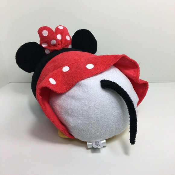 Disney Tsum Tsum Plush Minnie Mouse Red Stuffed Animal Polka Dot Toy Pillow 14” - Picture 5 of 12